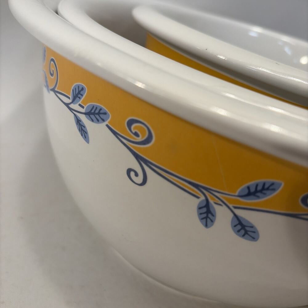 Corelle Coordinates Casa Flora Flowers 3 pc 1 2 3 Quart Qt Mixing Bowl Set - Picture 11 of 11